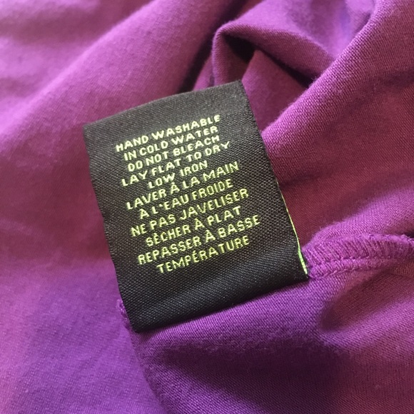 LNBF Purple 3/4 Sleeve Organic Cotton Tunic Shirt - Picture 9 of 10